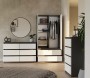 Komoda Malwa M6 120 cm z szufladami do salonu antracyt/biały