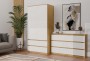 Komoda Malwa M6 120 cm z szufladami do salonu dąb artisan/biały