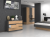 Komoda Malwa M6 120 cm z szufladami do salonu antracyt/dąb artisan