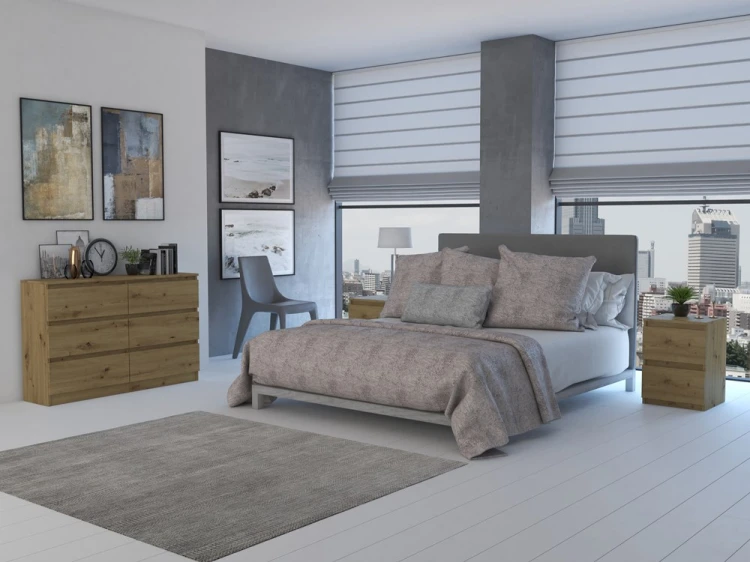Komoda Malwa M6 120 cm z szufladami do salonu dąb artisan