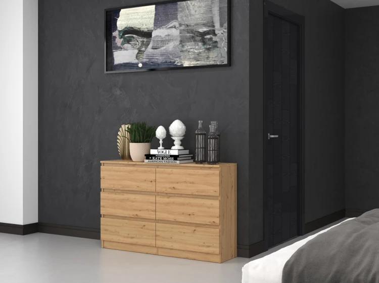 Komoda Malwa M6 120 cm z szufladami do salonu dąb artisan