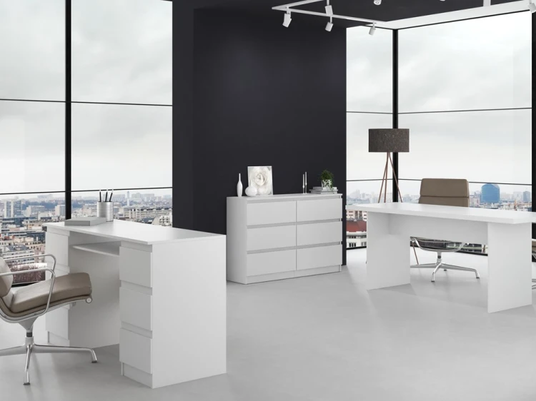 Komoda Malwa M6 120 cm z szufladami do salonu biały