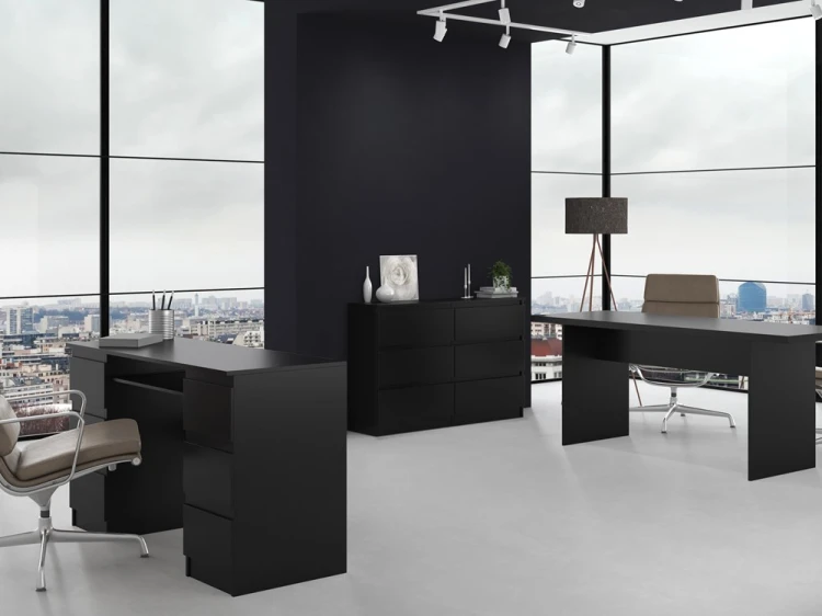 Komoda Malwa M6 120 cm z szufladami do salonu czarny
