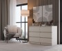 Komoda Malwa M6 120 cm z szufladami do salonu kaszmir