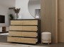 Komoda Malwa M8 120 cm z szufladami do salonu antracyt/dąb artisan