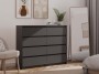 Komoda Malwa M8 120 cm z szufladami do salonu czarny