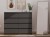 Komoda Malwa M8 120 cm z szufladami do salonu czarny