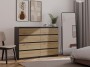 Komoda Malwa M8 140 cm z szufladami do salonu antracyt/dąb artisan