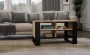 Stolik kawowy Modern 4P Slim prostokątny z półkami 90 cm dąb artisan/czarny