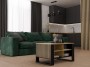 Stolik kawowy Modern 4P Slim prostokątny z półkami 90 cm dąb artisan/czarny