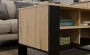 Stolik kawowy Modern 4P Slim prostokątny z półkami 90 cm dąb artisan/czarny