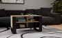 Stolik kawowy Modern 4P Slim prostokątny z półkami 90 cm dąb artisan/czarny