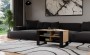 Stolik kawowy Modern 4P Slim prostokątny z półkami 90 cm dąb artisan/czarny