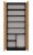 Regał biurowy Oliv 2D zamykany z półkami nowoczesny 74 cm antracyt/dąb artisan