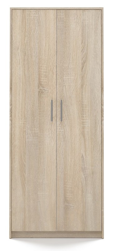 Regał biurowy Oliv 2D zamykany z półkami nowoczesny 74 cm dąb sonoma