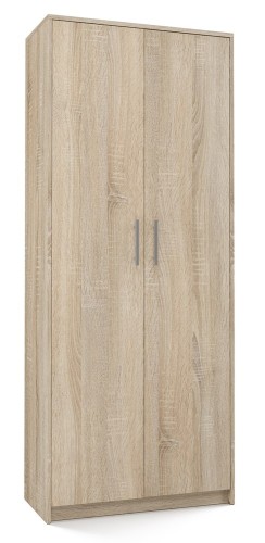 Regał biurowy Oliv 2D zamykany z półkami nowoczesny 74 cm dąb sonoma