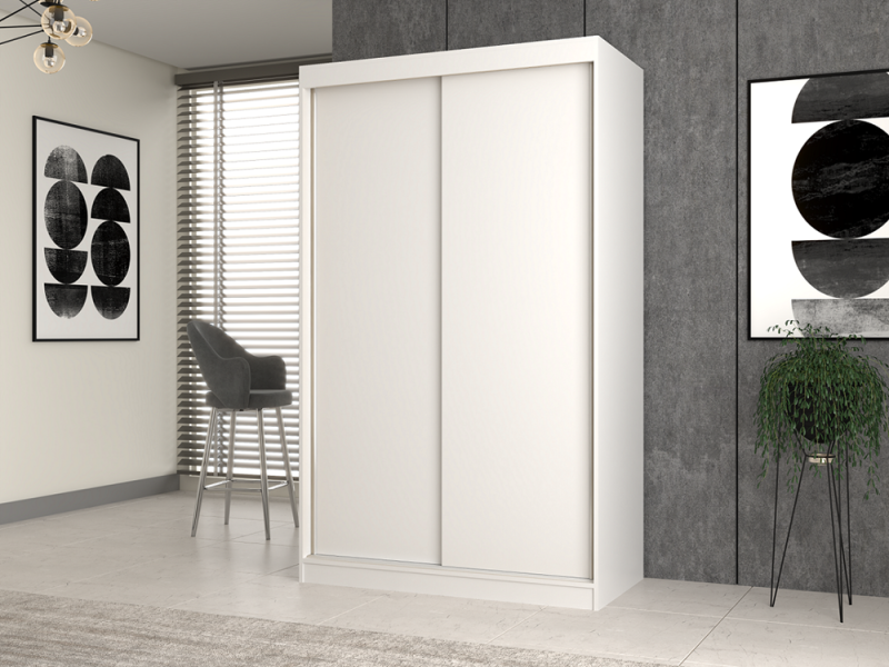 Szafa przesuwna Iga do sypialni 120 cm biały