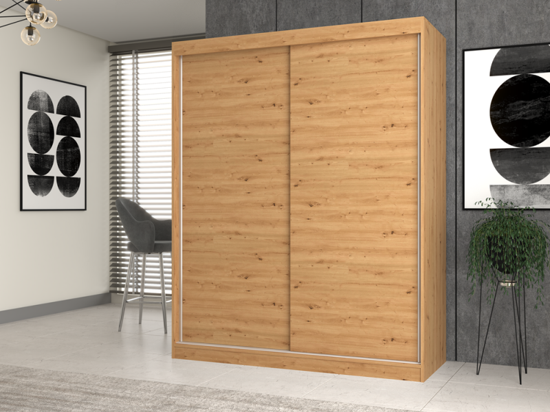 Szafa przesuwna Iga do sypialni 160 cm dąb artisan