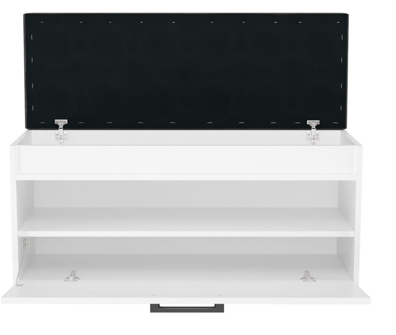 Szafka na buty Parma z siedziskiem i schowkiem 100 cm biały