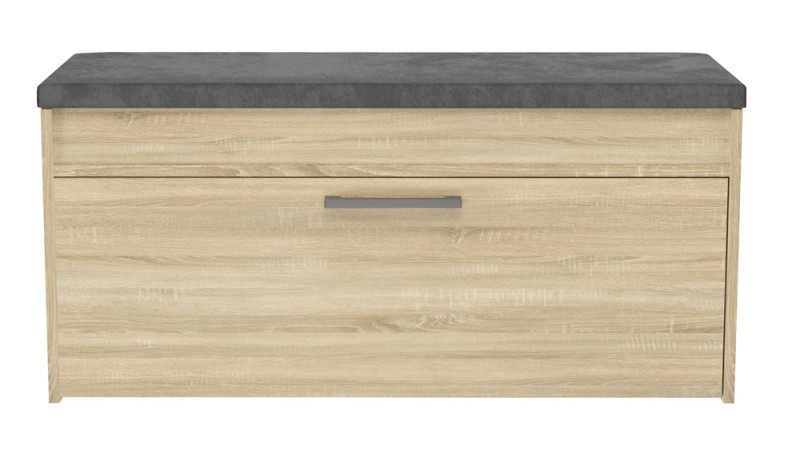 Szafka na buty Parma z siedziskiem i schowkiem 100 cm dąb sonoma