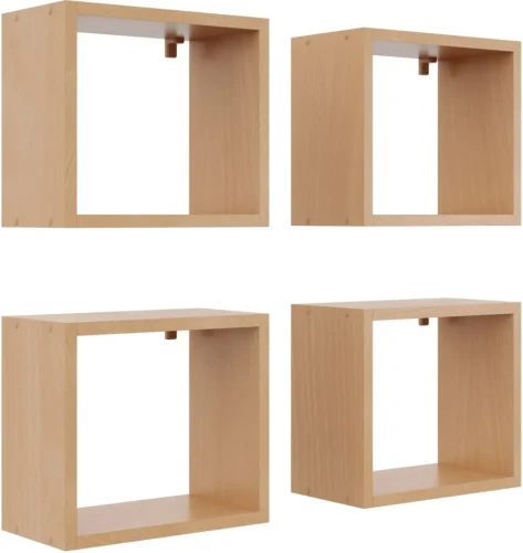 Zestaw 4 półek wiszących Huron buk