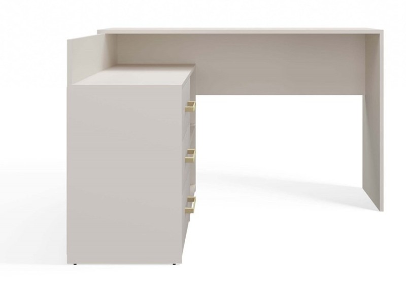 Biurko narożne Dany nowoczesne z szufladami 120 cm kaszmir