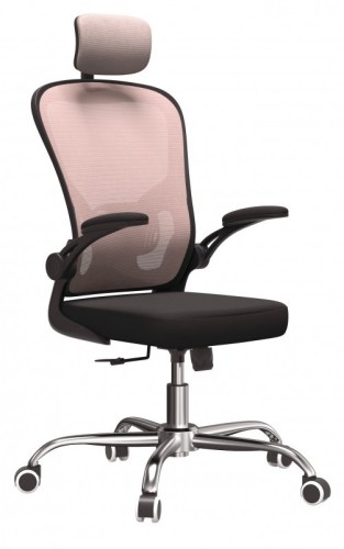 Fotel obrotowy Dory ergonomiczny gamingowy do biurka różowy