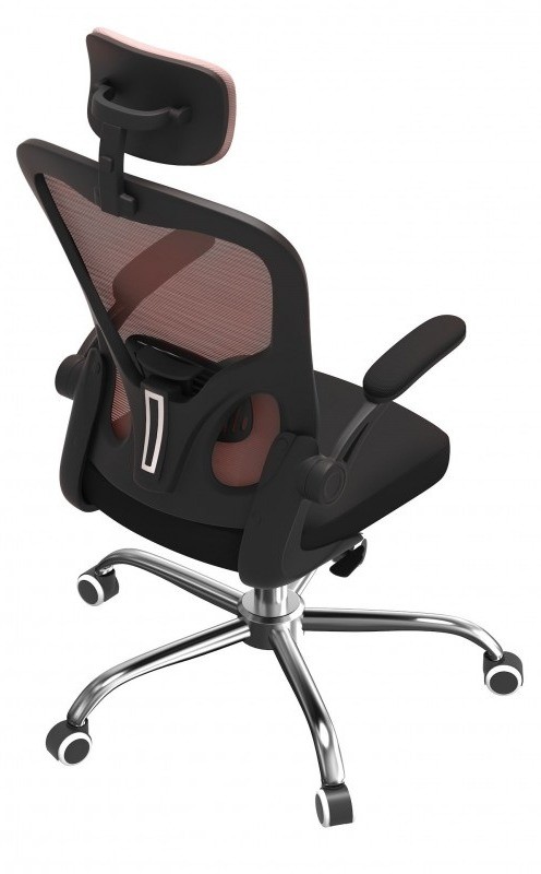 Fotel obrotowy Dory ergonomiczny gamingowy do biurka różowy