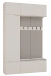 Garderoba Haga III szafa i 2 wieszaki do przedpokoju 150 cm kaszmir