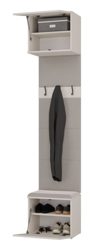 Garderoba Haga III szafa i 2 wieszaki do przedpokoju 150 cm kaszmir