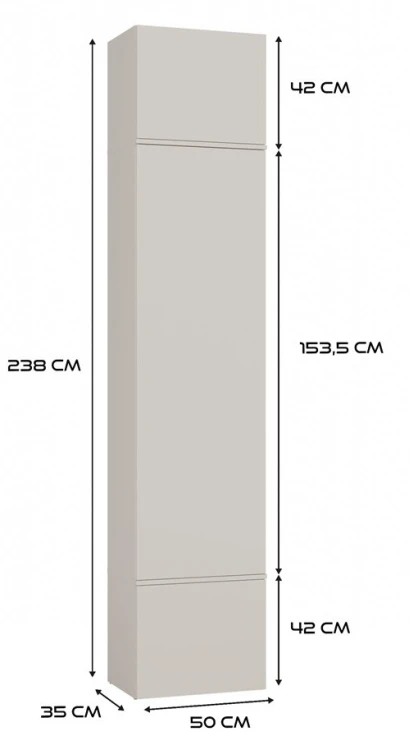 Garderoba Haga III szafa i 2 wieszaki do przedpokoju 150 cm kaszmir