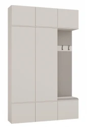 Garderoba Haga III 2 szafy i wieszak do przedpokoju 150 cm kaszmir
