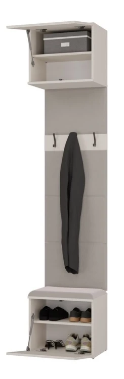 Garderoba Haga III 2 szafy i wieszak do przedpokoju 150 cm kaszmir
