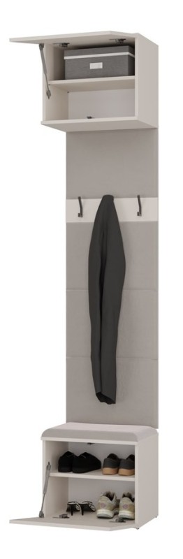 Garderoba Haga III 2 szafy i wieszak do przedpokoju 150 cm kaszmir