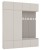 Garderoba Haga IV 2 szafy i 2 wieszaki do przedpokoju 200 cm kaszmir