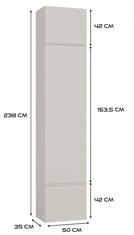 Garderoba Haga IV 2 szafy i 2 wieszaki do przedpokoju 200 cm kaszmir