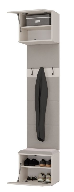 Garderoba Haga IV 3 szafy i wieszak do przedpokoju 200 cm kaszmir