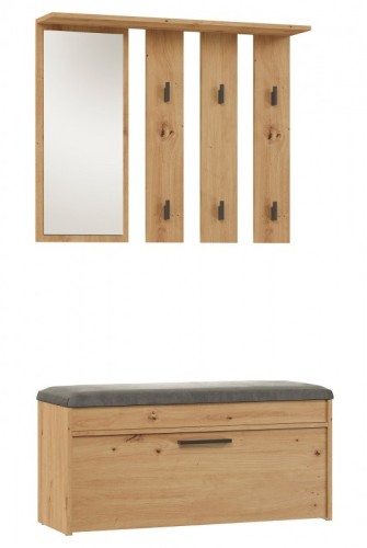 Garderoba Parma zestaw mebli do przedpokoju 100 cm dąb artisan