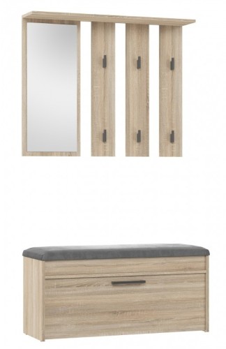 Garderoba Parma zestaw mebli do przedpokoju 100 cm dąb sonoma
