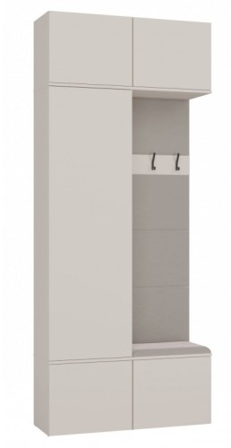 Garderoba Haga II szafa z wieszakiem i siedziskiem do przedpokoju 100 cm kaszmir