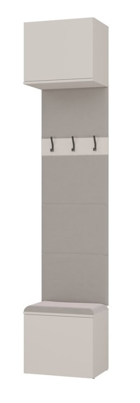 Garderoba Haga II szafa z wieszakiem i siedziskiem do przedpokoju 100 cm kaszmir