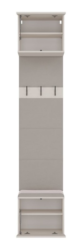 Garderoba Haga wieszak ścienny z szafkami do przedpokoju 50 cm kaszmir