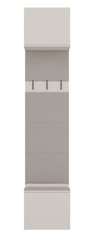 Garderoba Haga wieszak ścienny z szafkami do przedpokoju 50 cm kaszmir