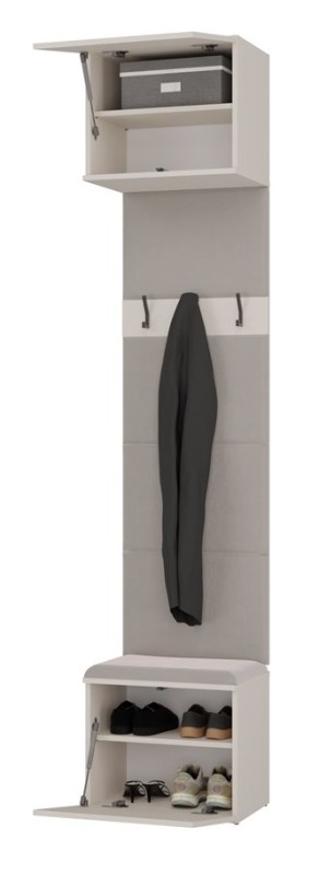 Garderoba Haga wieszak ścienny z szafkami do przedpokoju 50 cm kaszmir