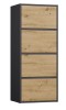 Komoda Alma nowoczesna bezuchwytowa do salonu 50 cm antracyt/dąb artisan