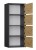 Komoda Alma nowoczesna bezuchwytowa do salonu 50 cm antracyt/dąb artisan