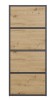 Komoda Alma nowoczesna bezuchwytowa do salonu 50 cm antracyt/dąb artisan
