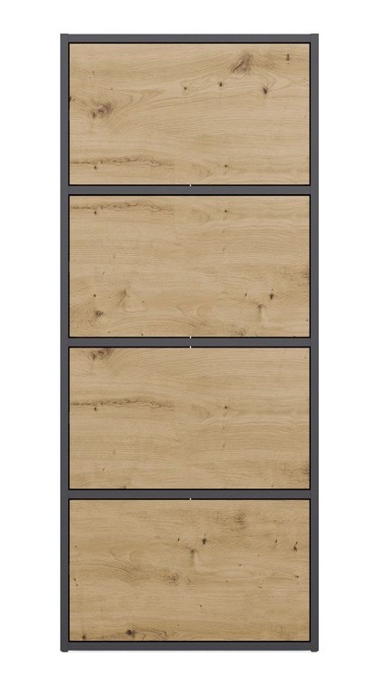 Komoda Alma nowoczesna bezuchwytowa do salonu 50 cm antracyt/dąb artisan