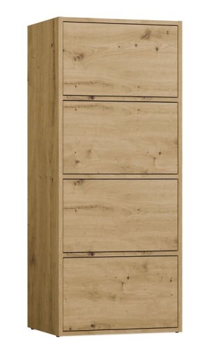 Komoda Alma nowoczesna bezuchwytowa do salonu 50 cm dąb artisan