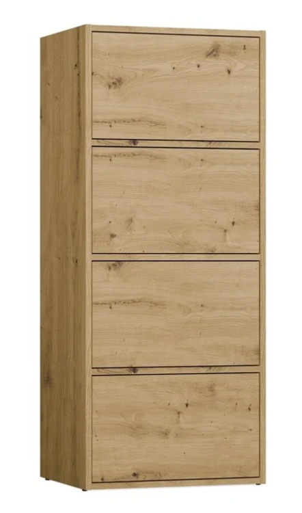 Komoda Alma nowoczesna bezuchwytowa do salonu 50 cm dąb artisan